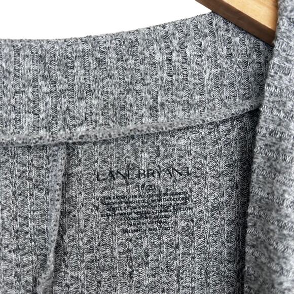Lane Bryant Gray Ribbed 3/4 Sleeve Sweater Sz 18/20 - Picture 2 of 4